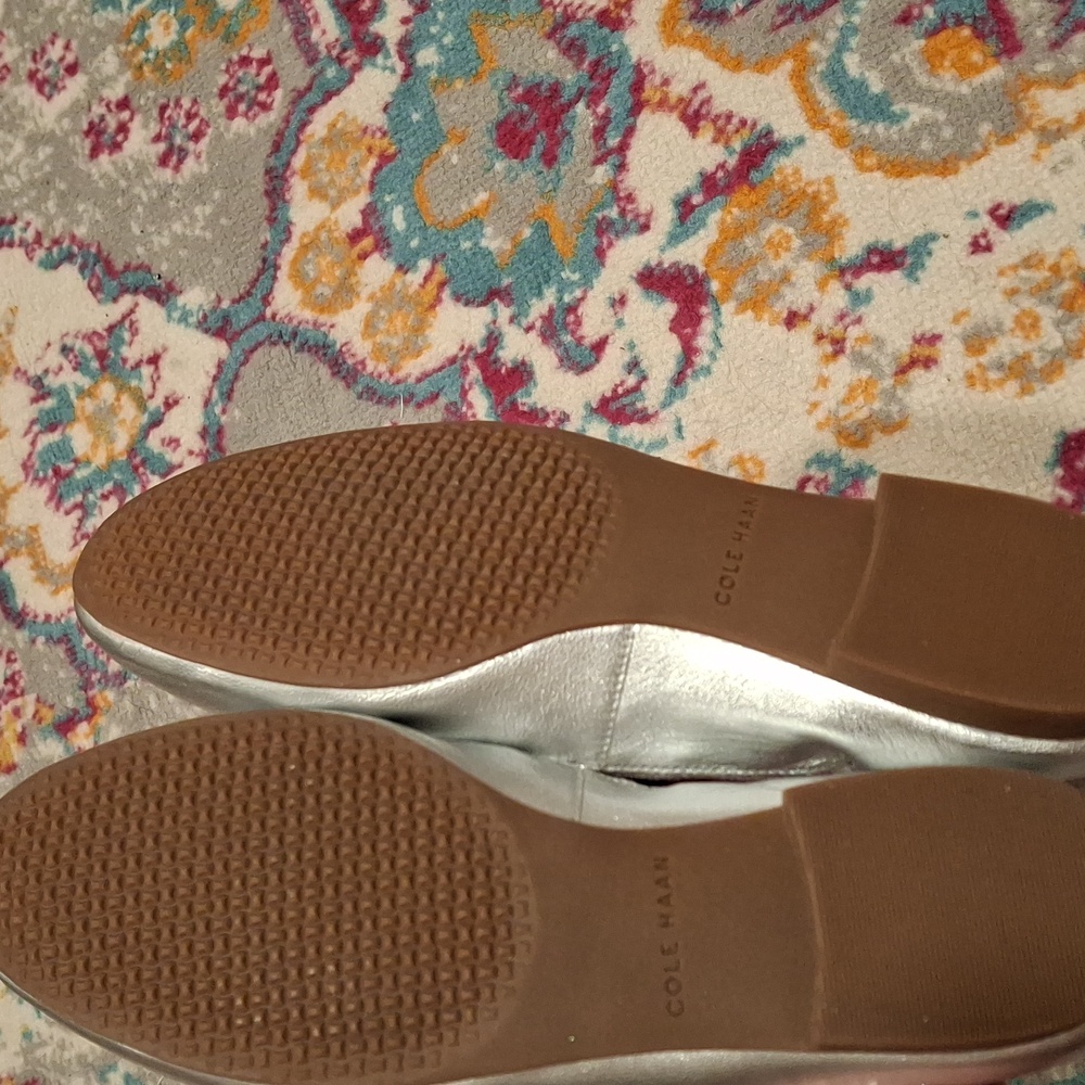 New Cole Haan Silver Ballet Flats - Picture 5 of 5